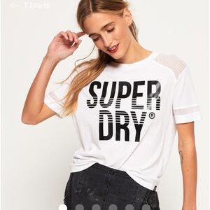 Super dry women”s Pacific pieced t shirt.size Small.